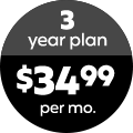 3
year plan $34.99 per mo.